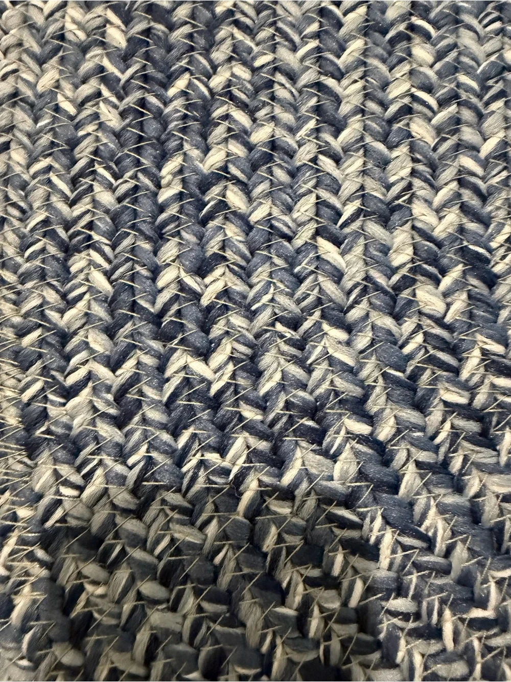 Blue & White Oval Braided Door Mat - Capel Rugs